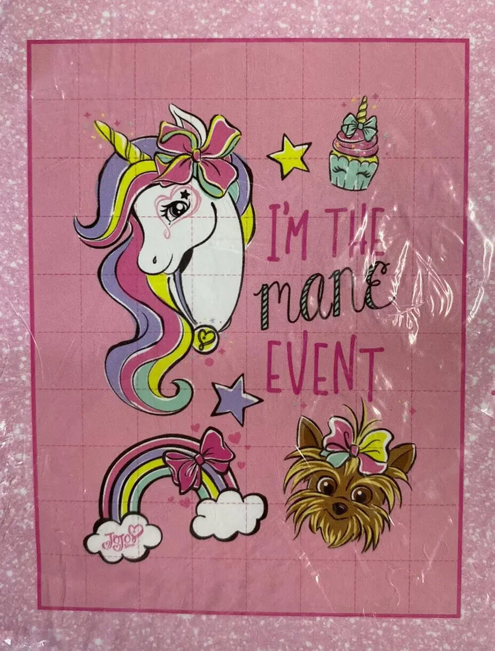 JoJo Siwa Plush Unicorn Weighted Blanket 36x48. I’m The Mane Event. 4.5lbs